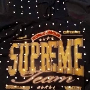 Supreme rhimestone hoody (lemit edition )
